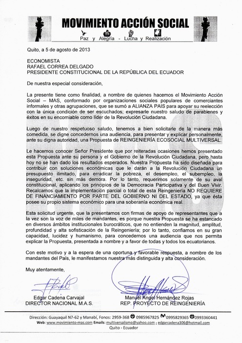 z2013-AgoSolicitudAudienciaPresidente